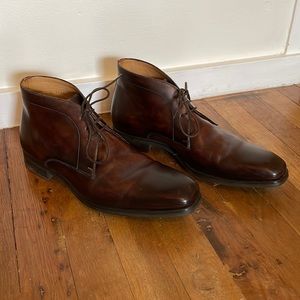 Magnanni Brown Leather Chukka Boots